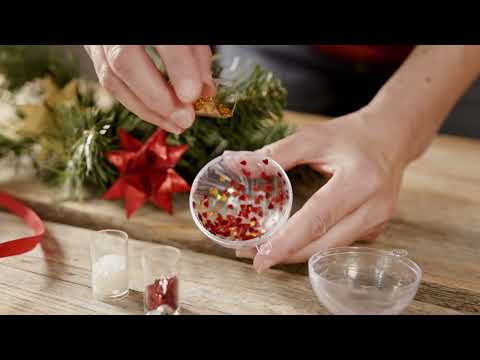 DIY sparkling christmas baubles