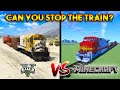 GTA 5 TRAIN VS MINECRAFT TRAIN : CAN YOU STOP THE TRAIN?