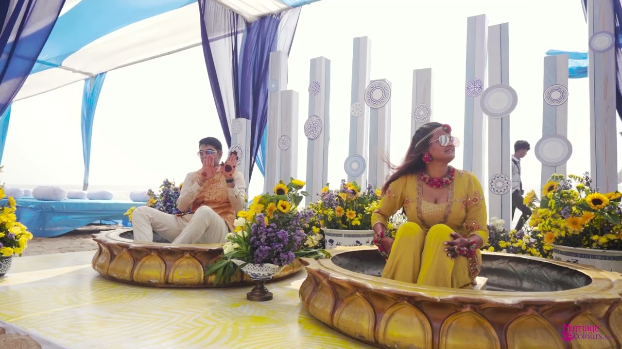 Haldi Setup at Beach | InterContinental Chennai Mahabalipuram Resort | Destination Wedding Planners