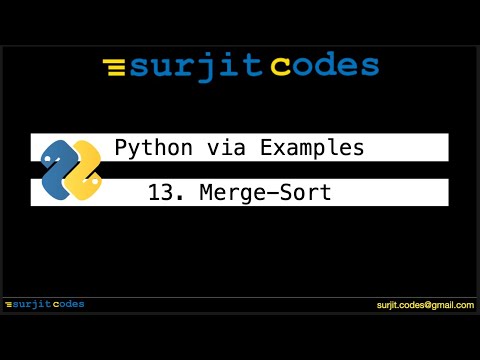 Sorting | Merge-sort | Python via Examples #13 - YouTube
