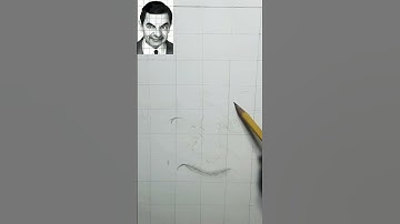 Out line of Mr Beam in grid method 🔥👍🔥 #gridmethod #mrbean #drawing #art #shorts #shortvideo