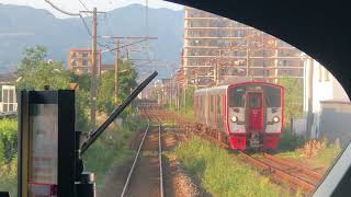 日豊本線・鹿児島本線885系SM3編成特急白いソニック44号大分駅〜博多駅間前面・後面展望2021年10月3日(日)16時6分頃