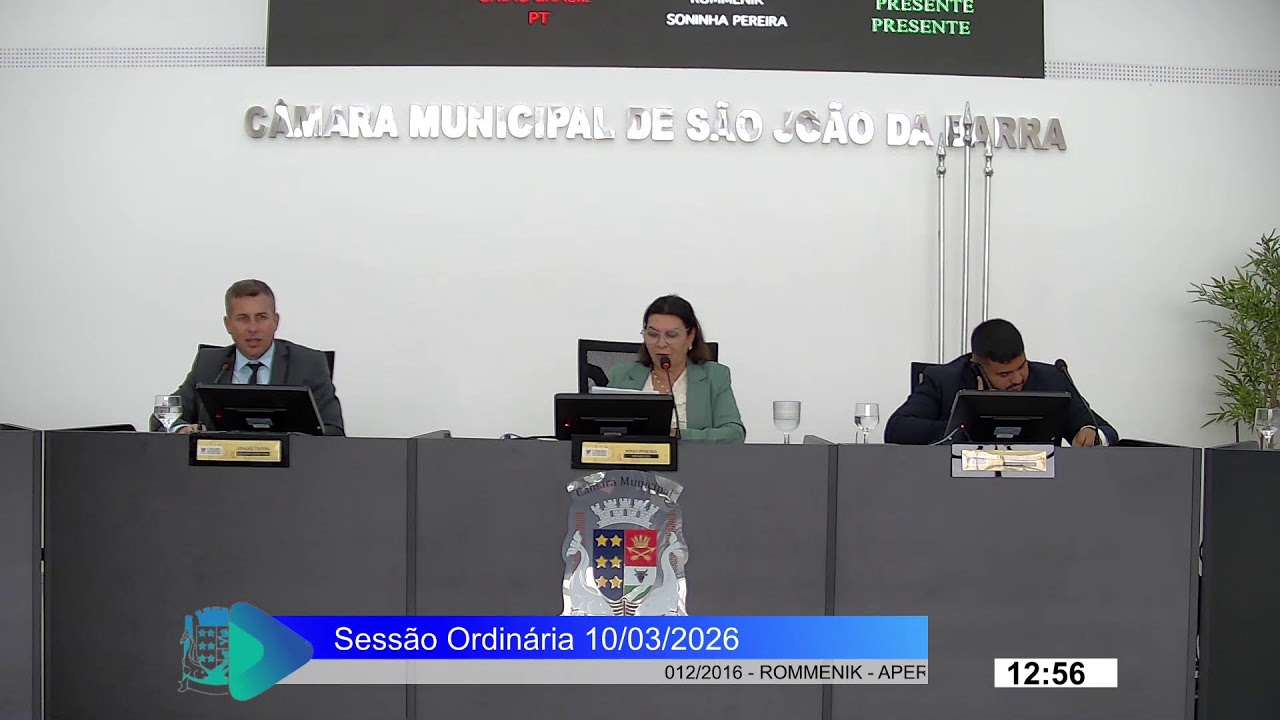 Sessão Ordinária - Câmara Municipal de São João da Barra