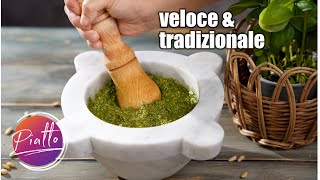 Pesto alla Genovese VELOCE ed AUTENTICO Ricetta Originale SOLO MORTAIO e PESTELLO