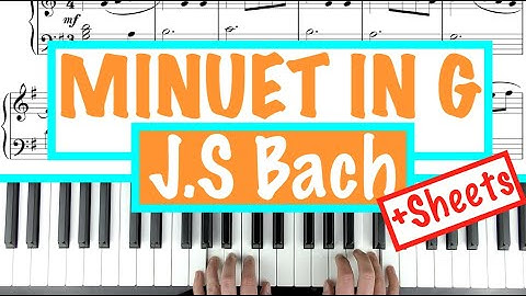 How to play MINUET IN G - J.S Bach (Petzold) Sheet Music Piano Tutorial