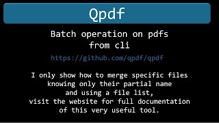 QPDF - cli batch edit pdf files