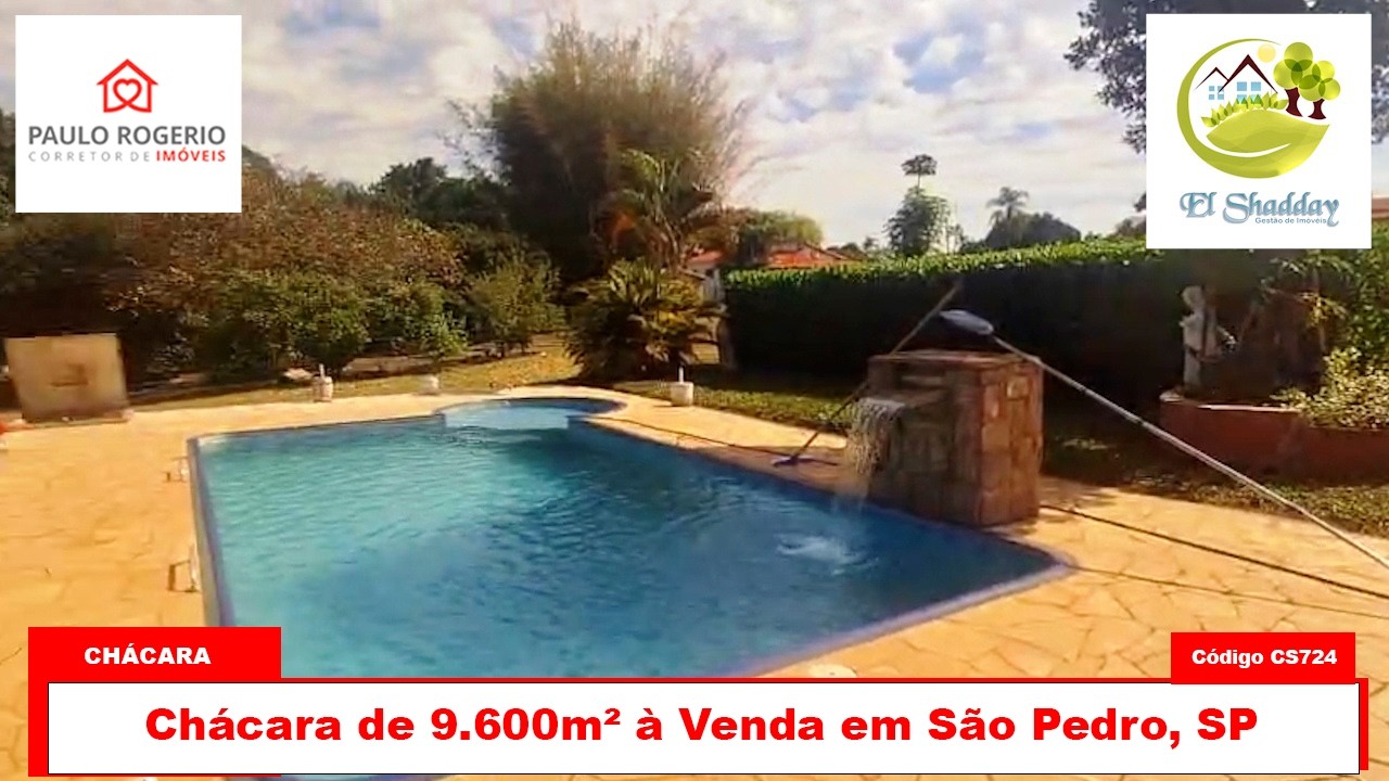 Chácara em São Pedro SP, 9.600m² c/ lazer completo.