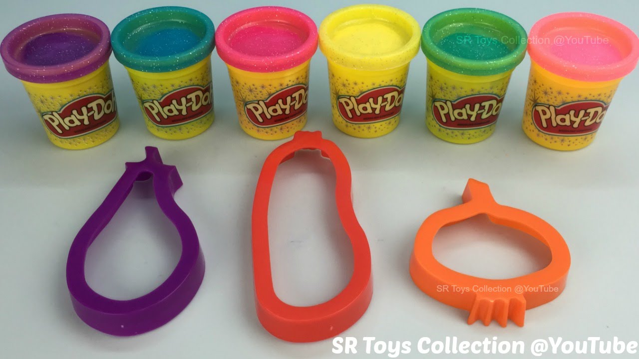 Play Doh Sparkle with Vegetables Molds Fun and Creative for Kids