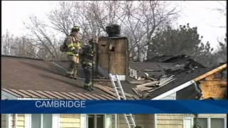Cambridge fire tears through home