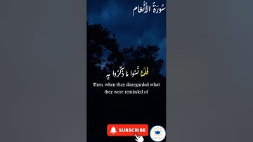 صلوا على النبي  ﷺ تُرفع درجاتكم 🤲#quran #اسلام #قرآن #راحة_نفسية #سورة_الأنعام