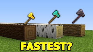 Which Axe is the fastest in Minecraft #shorts