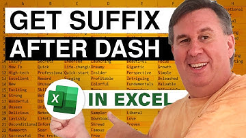 Excel - Extract Suffix After Dash - Episode 1880