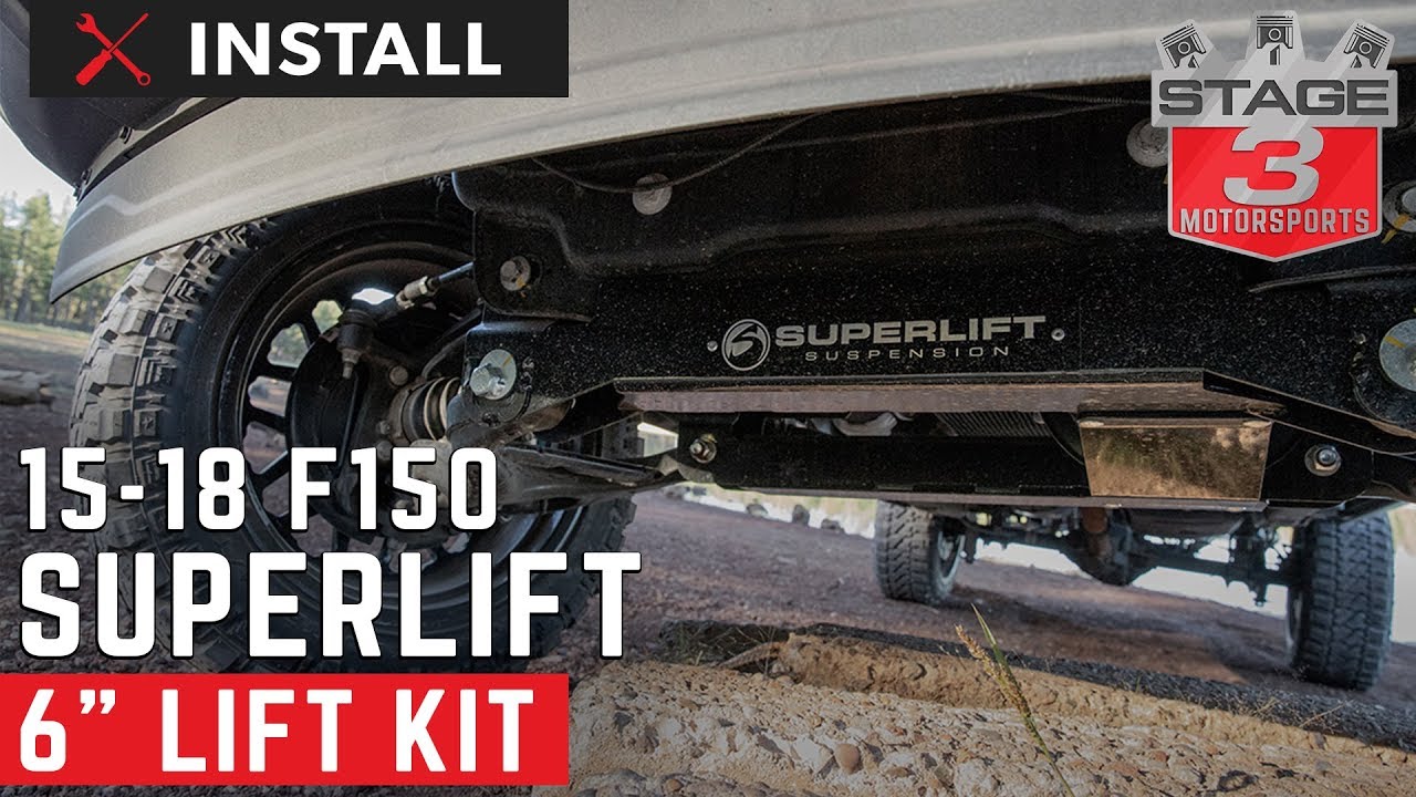 2015-2018 F150 4WD SuperLift 6 Inch Suspension Lift Kit with Bilstein  Shocks Install 