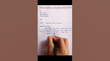 Sick Leave Application | Formal Letter #shorts #short