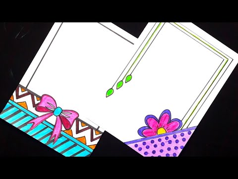 border design by pencil/border design for project easy and beautiful/index  design - YouTube