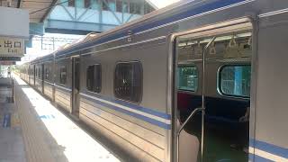 3733次經由沙崙線開往沙崙的EMU600型車號608單組區間車進出仁德站