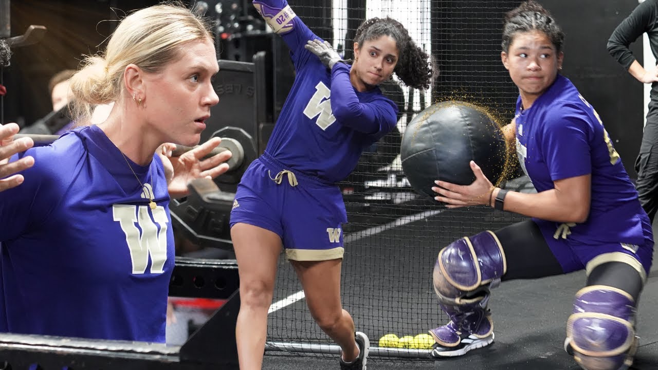 Эксклюзивный взгляд изнутри на тренировку всей команды Washington Softball