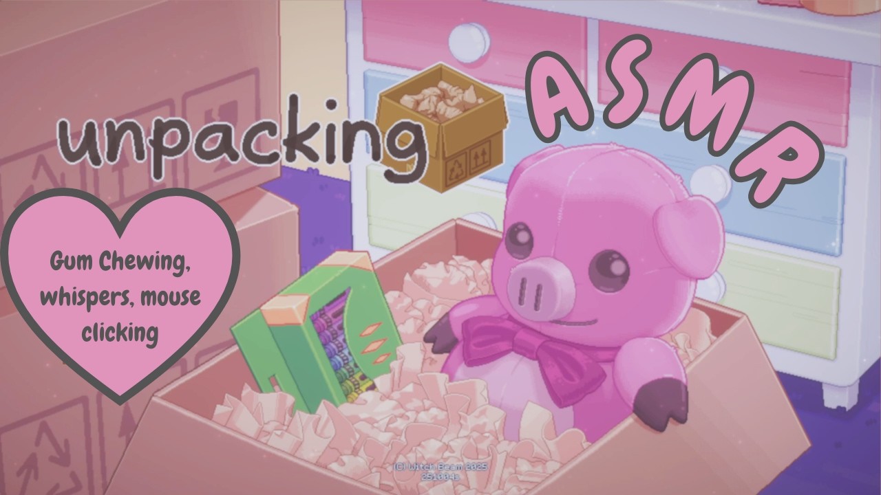 ASMR ❥ Playing Unpacking ❥ Gum Chewing, Whispers, Mouse clicking ❥