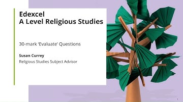 Pearson Edexcel A level Religious Studies: 30-mark 