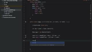 Sorted Array to Balanced Binary Search Tree(BST)