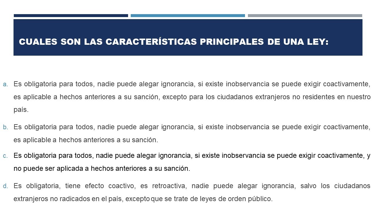 Cuales son las características principales de una Ley - YouTube