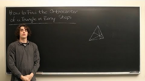How to Find the Orthocenter of a Triangle in Easy Steps : High School Math