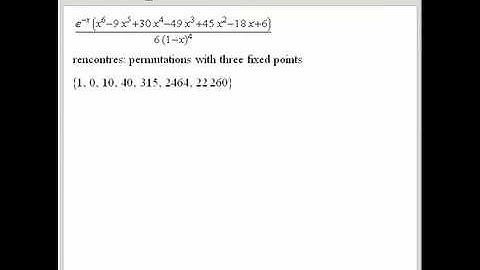 Exponential Generating Functions