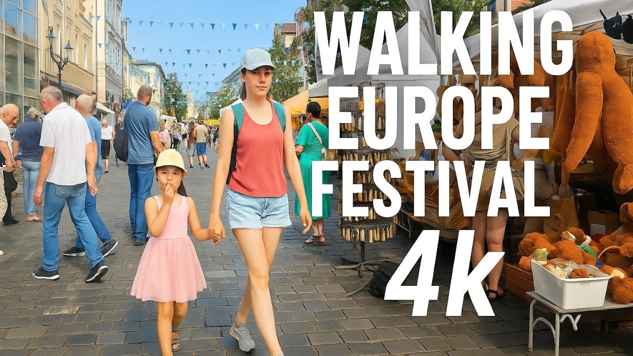 Walking Through a European Festival 🇪🇺 | Street Life in 4K