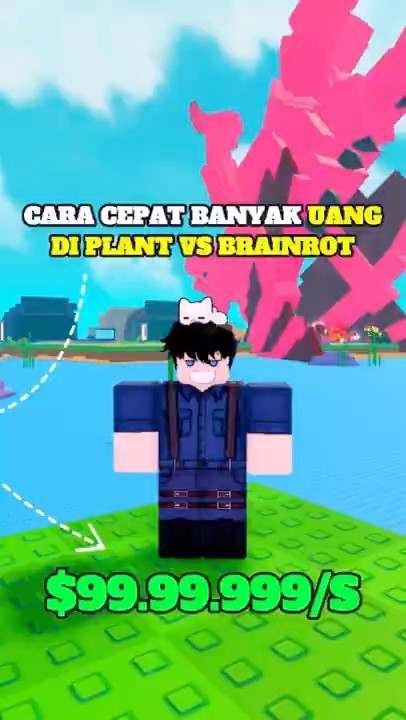 CARA CEPAT KAYA DI PLANT VS BRAINROT PAKE CARA INI. !! #plantvsbrainrot #pvb #roblox #shrots