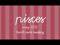 Pisces 𖡼⊱ May 2026 Tarot Card Reading