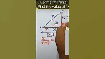 Geometry Tricks to find the value of "X" #mathematics #easytrick #mathhack #mathtrick #viralvideo
