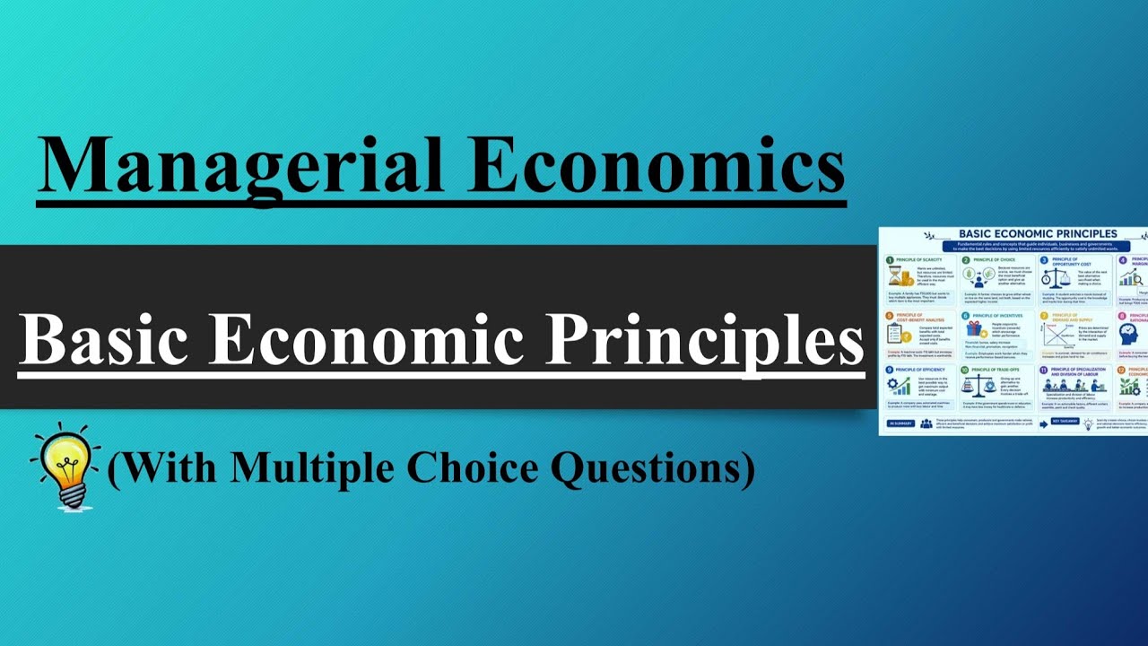 Basic Economic Principles with MCQs | B.Com | M.Com |