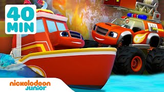 Blaze et les Monster Machines | Les sauvetages camion de pompier et ambulance ! 🚒🚑 | Nickelodeon Jr.