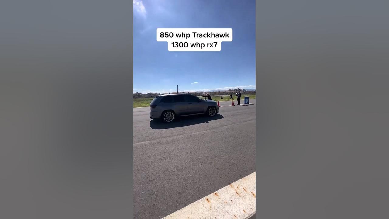 850 whp Trackhawk vs 1300 whp rx7 viral shortsfeed trackhawk rx7 