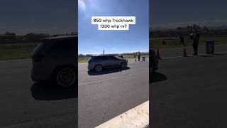 850 whp Trackhawk vs 1300 whp rx7 #viral #shortsfeed #trackhawk #rx7 #shortsviral