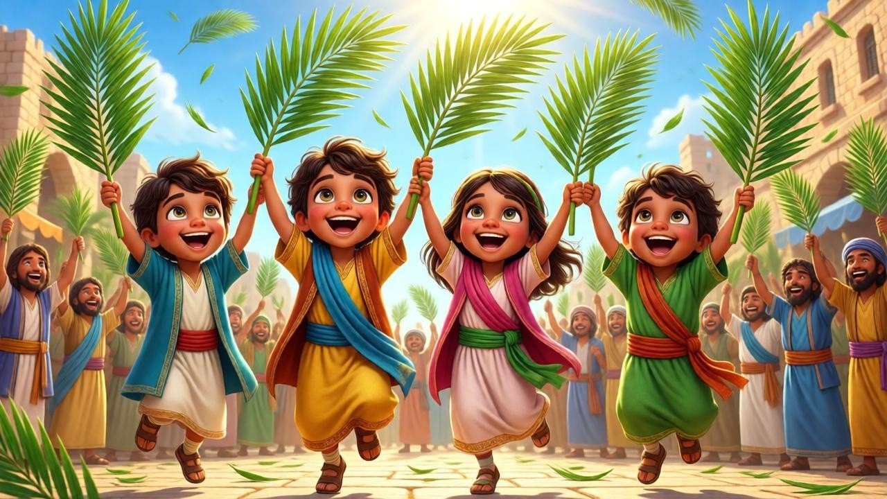 Hosanna Song for Kids | Palm Sunday Song | Wave Your Palms 🌿 | Jesus is ...