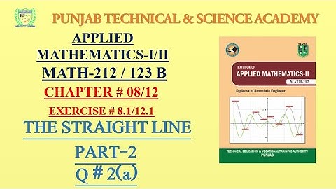 DAE MATH 212 Chapter 8 Exercise 8.1 Question 2 |MATH 123 Chapter 12 Exercise 12.1 Question 2 |Part-1