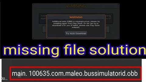 How To Solve ADDITIONAL OBB MISSING PROBLEM IN BUSSID Problem Fixed.