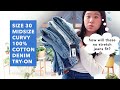 100% Cotton Denim Try On | Size 30 | Levi's Redone Rag & Bone Agolde High Waist Jean | Midsize Curvy