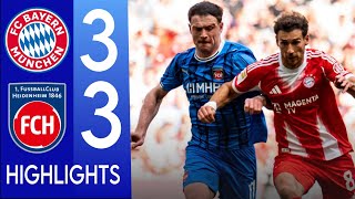 Fc Bayern munich vs Heidenheim 3-3 Highlights•Leo Goretzka Goal & Budu Zivzivadze Goal • Bundesliga 