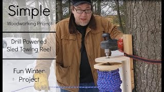 Woodworking | Sledding with out a hill Tow Reel | Winter Fun