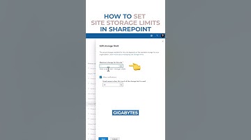 How to set Site Storage Limits in SharePoint