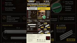 Schattenbahnhofsbeleuchtung LED-Set 12V DC – 23 cm fertige Beleuchtungseinheit für den Modellbau