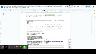 Discuss practical issues involved when conducting sociological research (20)