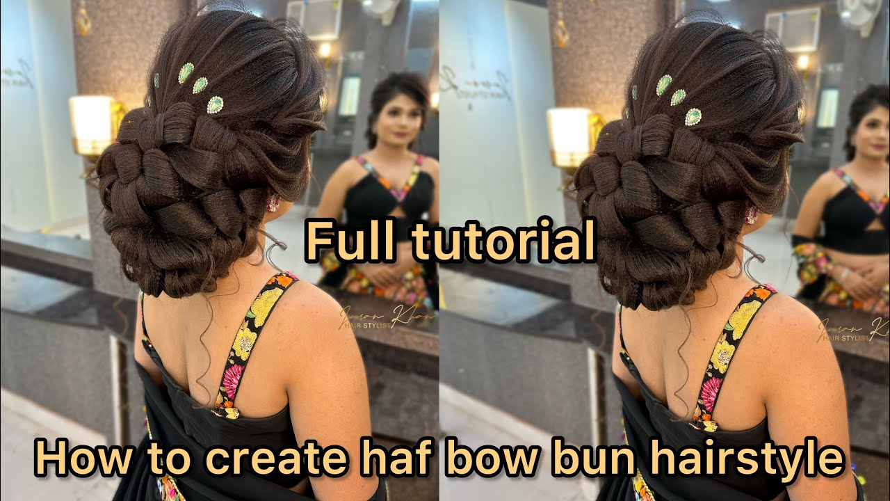 Haf bow bun by 👉🏻IMRAN KHAN HAIRSTYLIST 