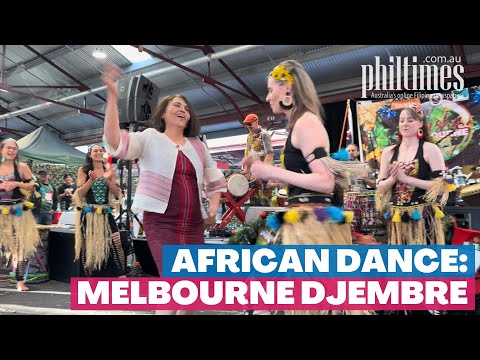 African Dance Melbourne Djembre features in Pasko Sa Melbourne at Queen Victoria Market