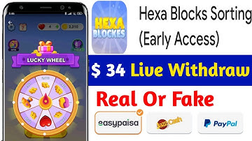 Hexa blocks sorting se paise kaise nikale | Hexa blocks sorting game real or fake | withdraw