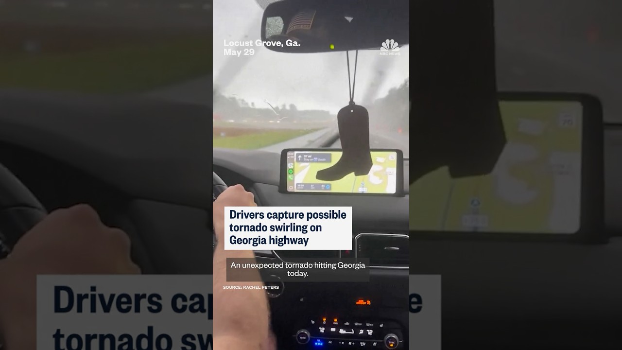 Drivers capture possible tornado swirling on Georgia highway