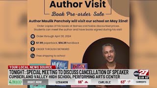 Tonight: CV Board to hold special meeting to discuss cancellation of speaker