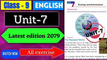 ।Class 9।English | Unit 7 all chapter| All exercise |